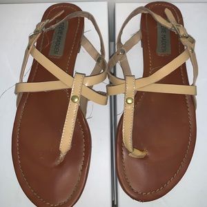 Tan strappy sandals